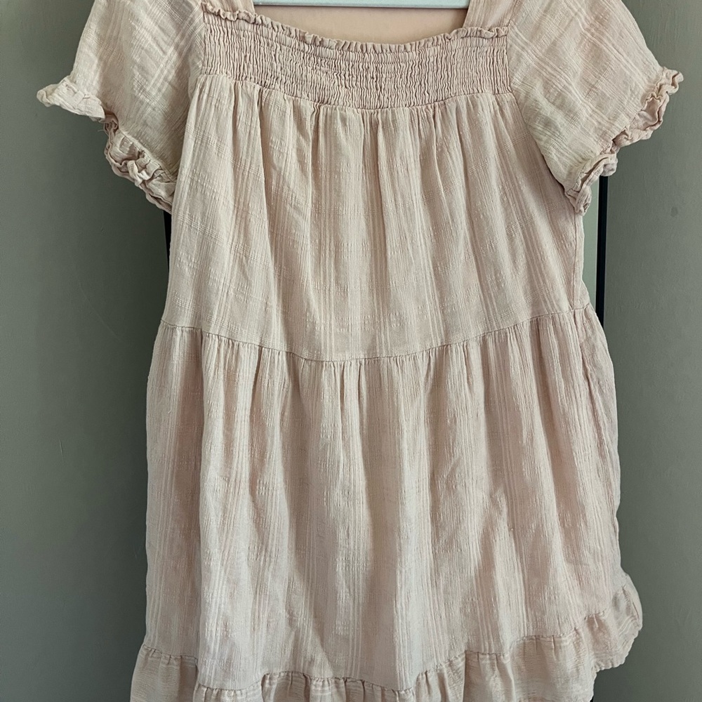 Altar'd State Pink Ruffled Tiered Mini Sundress - Picture 3 of 4